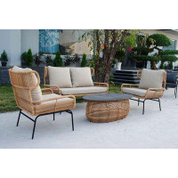 Bayou Breeze Bloomsdale Courtyard Casual Complete Patio Set with Cushions