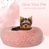 Tucker Murphy Pet™ Pink Dog Beds For Small Dogs Attached,small Pet Bed Washable Faux Beds-24inch