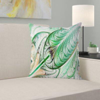 Made in Canada - East Urban Home Abstract Fractal Stained Glass Pillow
