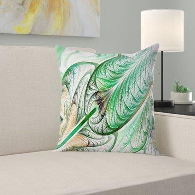 Made in Canada - East Urban Home Abstract Fractal Stained Glass Pillow in Bedding
