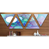 Made in Canada - East Urban Home 'Clear Blue Fractal Angel Wings' Graphic Art Print Multi-Piece Image on Canvas