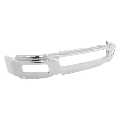 Chrome Ford F-150 Front Bumper With Square Fog Light Holes - FO1002390