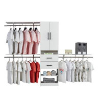 Rebrilliant Naho 58'' - 96'' Closet System (Can Be Cut To Fit)