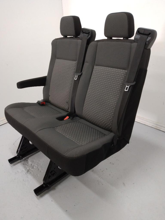 Ford Transit Passenger Van 2022 Removable 36 in. Black Cloth Universal Fit 2 Person Double Bench Seat VANLIFE in Other Parts & Accessories - Image 3