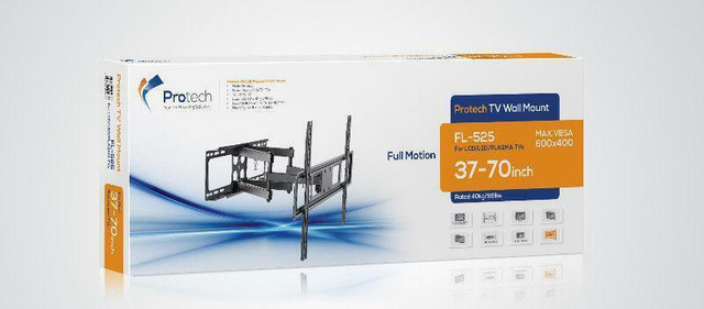 LARGE FULL-MOTION TV WALL MOUNT SUPPORTS 37 INCH-70 INCH TV HOLDS 40 KG / 88 LB in Video & TV Accessories in City of Toronto