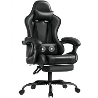 Inbox Zero Reclining Ergonomic Faux Leather Swiveling Pc & Racing Game Chair With Footrest