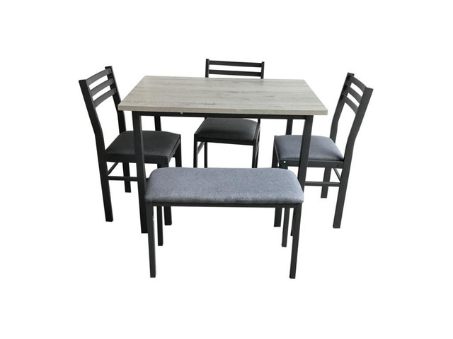 NEW 5 PCS DINING ROOM TABLE & CHAIR SET KITCHEN K20231 in Other in Alberta