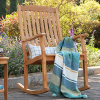 Birch Lane™ Adina Teak Wood Outdoor Rocking Chair
