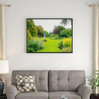 Made in Canada - East Urban Home 'Plant and Flowers in Garden' Framed Photographic Print on Wrapped Canvas