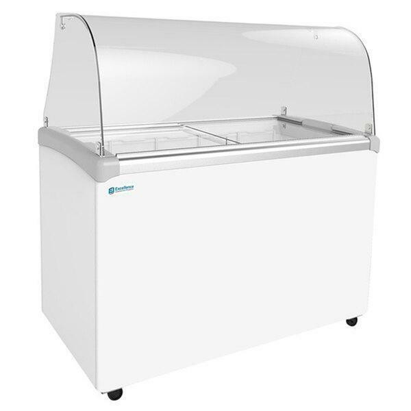 8 tub ice cream dipping cabinet - straight glass or curved glass - 47 1/2 wide in Other Business & Industrial