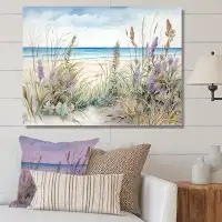 Highland Dunes Plant Beauty On The Beach I - Plants Canvas Wall Art