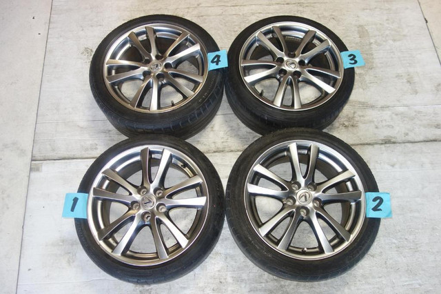 JDM Lexus Rims Wheels Tires Mags 18x8.5 +50 5x114.3 OEM Japan in Tires & Rims