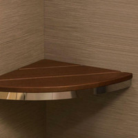 Shower Seating - Corner and 18, 26 and 32 Widths  (500lbs / 227kg (ADA Compliant)) 3 Stains and 6 Frame Finishes