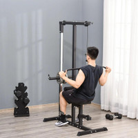EXERCISE PULLDOWN WEIGHT MACHINE WITH 3 ADJUSTABLE CABLE POSITIONS FOR STRENGTHENING MANY MUSCLE GROUPS HOME GYM