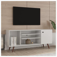 Wrought Studio TV Stand for Living Room Furniture with Storage and 2 Shelves Cabinet