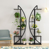 Latitude Run® Free Standing Multi-Tiered Plant Stand(Set Of 2)