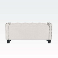 Latitude Run® Bed Bench with Rivet Design