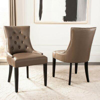 Rosdorf Park Danis Tufted Upholstered Side Chair in Espresso