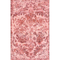 Bungalow Rose Traditional Pink/Beige Area Rug