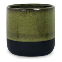 Ebern Designs 6"Pot Size Green Reactive Glaze Ceramic Planter