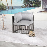 Hokku Designs Adeley Wicker Patio Chair with Cushions