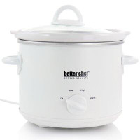 Better Chef Better Chef 3 Quart Round Slow Cooker With Removable Stoneware Crock In White