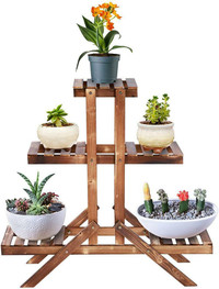 NEW WOODEN 3 TIER PLANT STAND FS5173