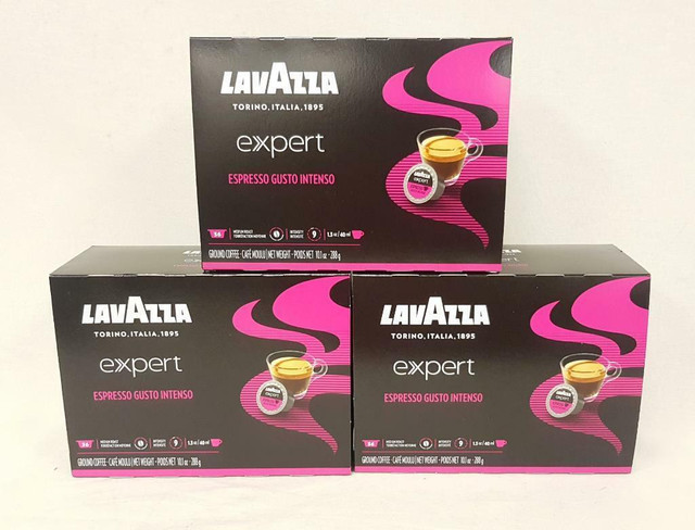 NEW, LAVAZZA Expert Espresso Gusto Intenso, 3 Boxes 108 Capsules - BEST BEFORE: FEB 28/2022 in Other - Image 4