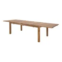 Willow Creek Designs 79"/120" Teak Outdoor Double Leaf Expansion Dining Table