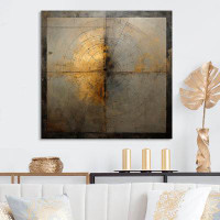 Wrought Studio Experiencing Multi-Dimensionality Vintage Gold I - Abstract Painting Wall Art Living Room
