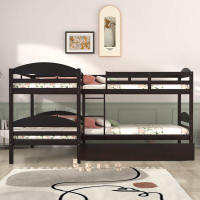 Harriet Bee Falgoust Kids Twin Over Twin Bunk Bed with Trundle