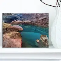 Design Art 'Beautiful Turquoise Melt Pool' Photographic Print on Wrapped Canvas