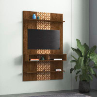 Wade Logan August Long Floating 45.35 Wall Entertainment Centre With Overhead Shelf
