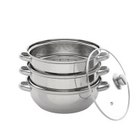 DALELEE Three Layer Stainless Steel Food Steamer with Handle