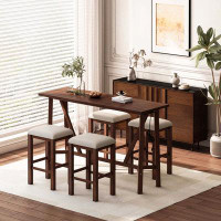 Latitude Run® 5-Piece Dining Table Set With Power Outlets