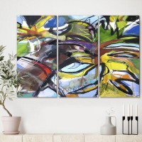 Made in Canada - East Urban Home 'Thompson Palm' Painting Multi-Piece Image on Canvas