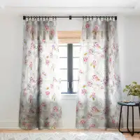 East Urban Home Marta Barragan Camarasa Romantic Floral Paisley Pattern 1pc Sheer Window Curtain Panel