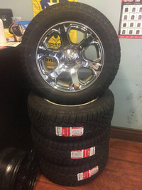 20 inch RAM CLASSIC ALL TERRAIN PACKAGE USED OEM RIMS BRAND NEW TIRES 275/60R20 116S SURETRAC WIDE CLIMBER AT II