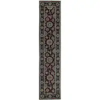 Bokara Rug Co., Inc. Manchuria Hand-Knotted Wool Floral Area Rug in Brown/Gray