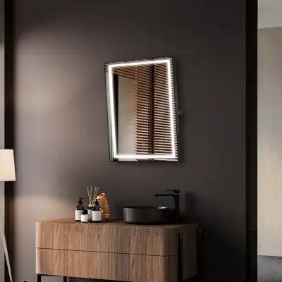 Ivy Bronx Martens Modern & Contemporary Pivoting LED Lighted Bathroom Vanity Mirror