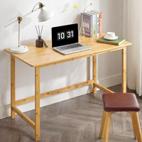Millwood Pines Bamboo Writing Desk, 47 Inch Home Office Desk, Modern Simple Computer Desk, Sturdy Work Desk Study Table