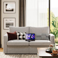 Ebern Designs Loveseat Sofa With Charging Port & 2 Drawers, Couches For Living Room With Track Armrest, Double Sofa For
