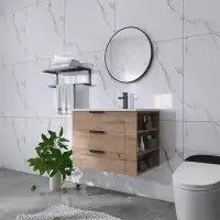 Hokku Designs Slana 30" Wall-Mounted Single Bathroom Vanity Set