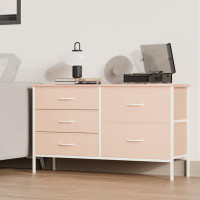 Rebrilliant Dresser with 5 Fabric Drawers for Bedroom, Living Room