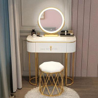 Everly Quinn Nordic Ins Dressing Cabinet Chair With Mirror Makeup Table Vanity Dressing Table Bedroom Furniture Modern L