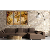 17 Stories Stretched Canvas World Map Art - Souvenir From A Trip
