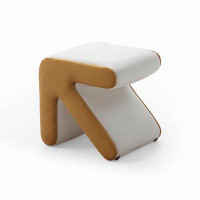 Ebern Designs Modern Creative Upholstered Velvet Sofa Stool Coffee Table Arrow Design Handicraft Decoration For Living R