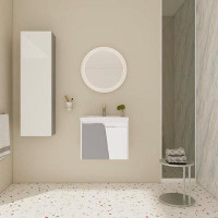 Mercer41 24 Inch Wall-mounted Bathroom Vanity With Sink