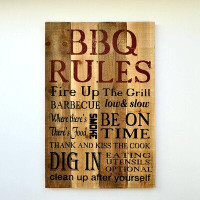 Trinx Bbq Rules Sign