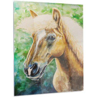 Made in Canada - Design Art 'Large Hafliner Horse' Painting Print on Metal